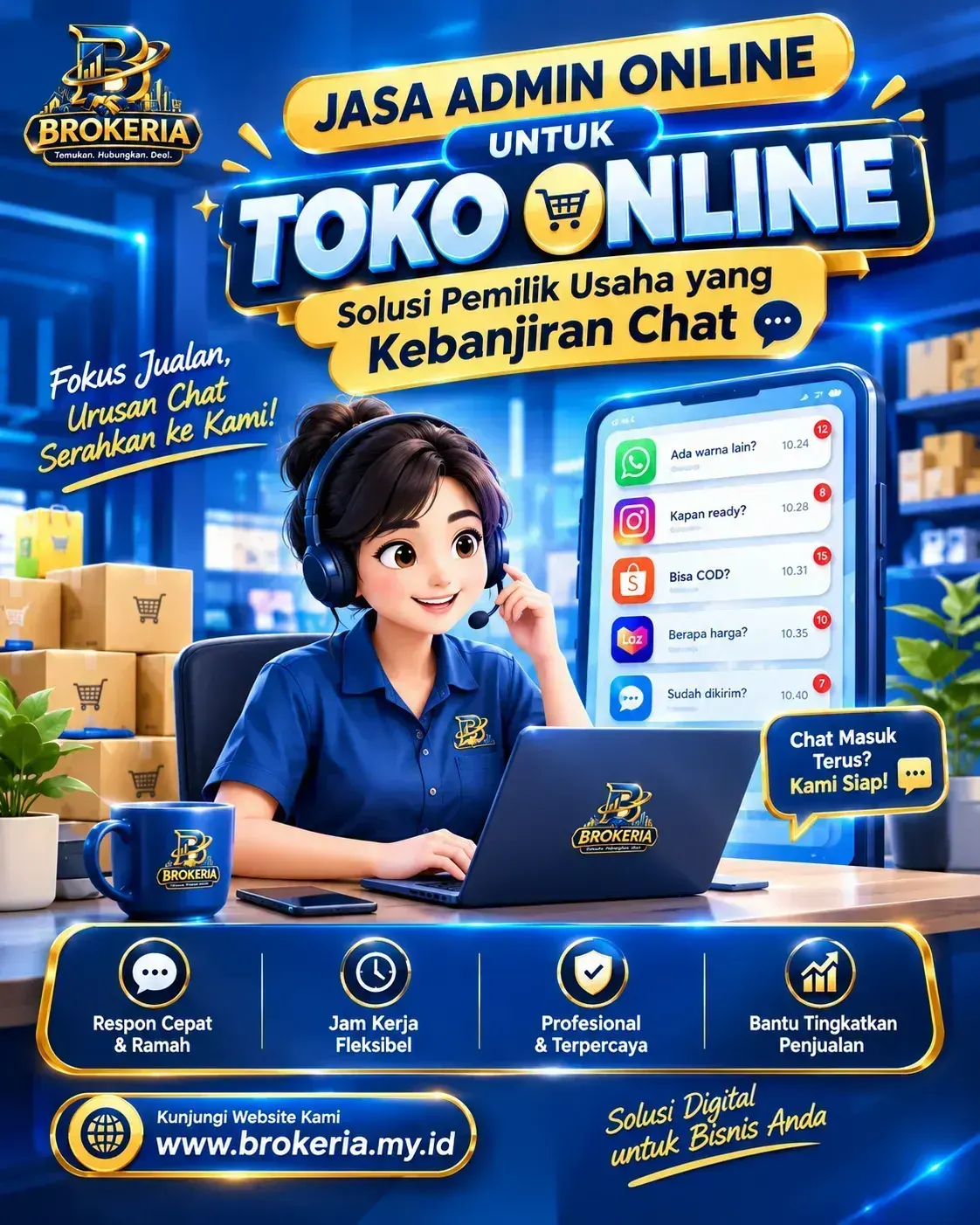Jasa Admin Online untuk Toko Online: Solusi Pemilik Usaha yang Kebanjiran Chat